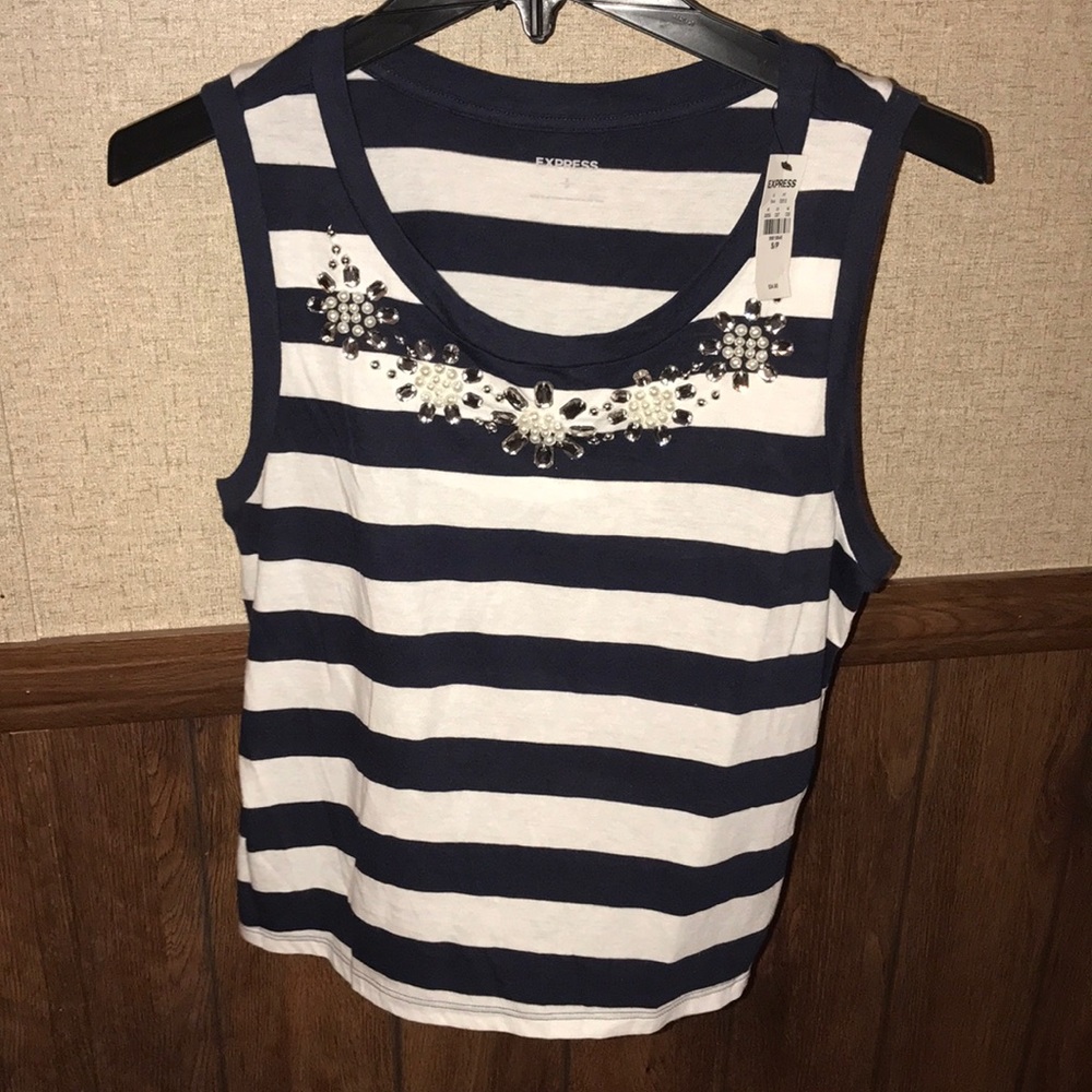 NWT Express crop jeweled top